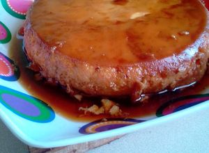 Una foto de Flan en olla a presión