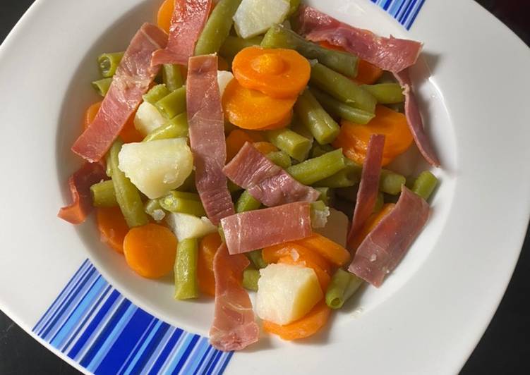 Verdura 🌶 engañada con tiras de jamón