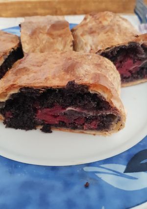 Mákos meggyes rétes recept fotója