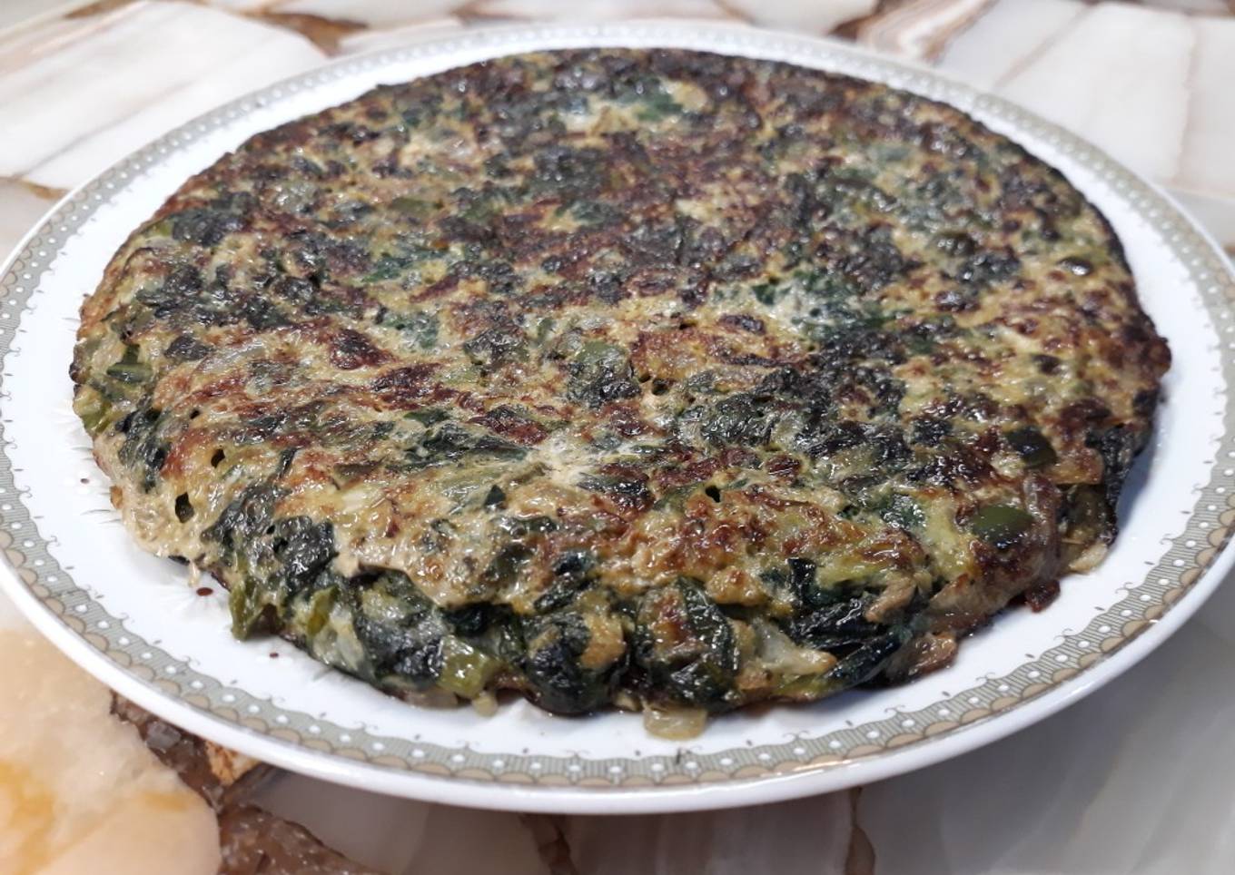 Tortilla de acelga casera