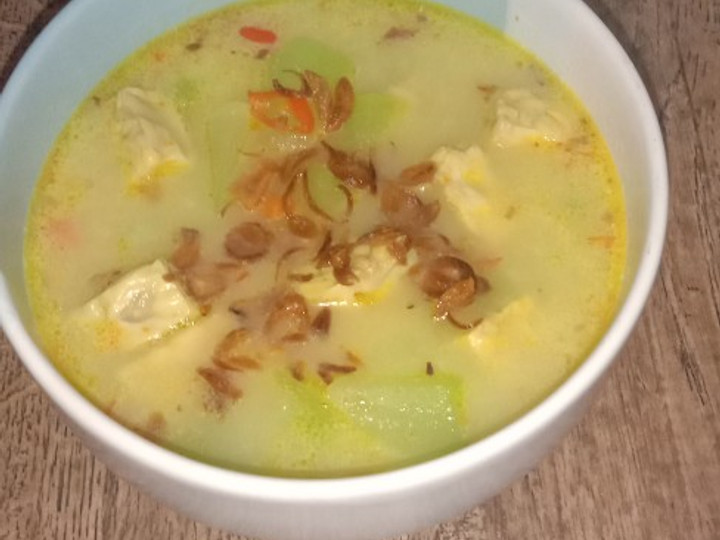 Resep Sayur tempe dan labu siam kuah santan Anti Gagal