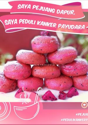 Foto resep Donat Buah Naga 💕 Empuk & Bervitamin 👍🏻