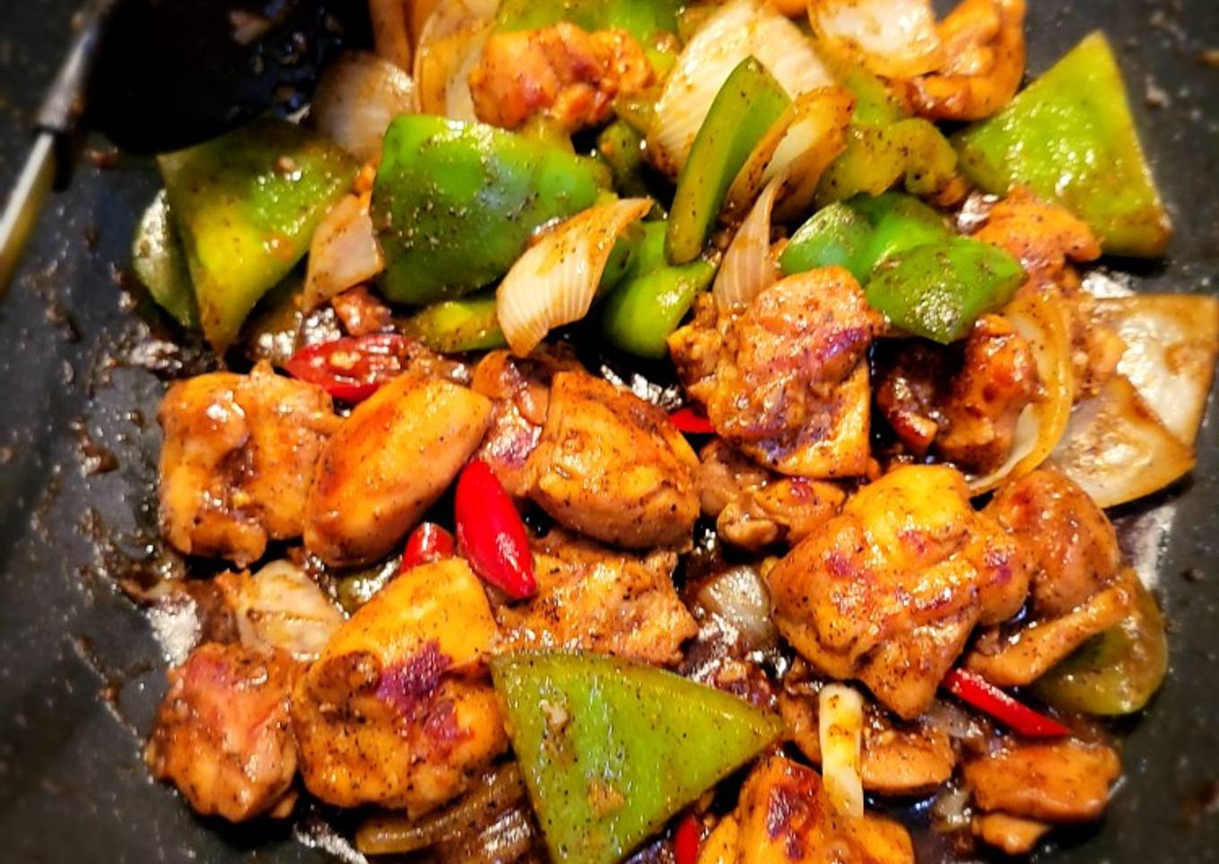 Stir-fry black pepper chicken