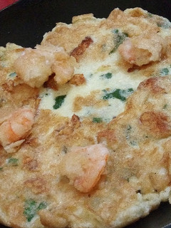 Foto resep Telur dadar udang tempe ala pizza