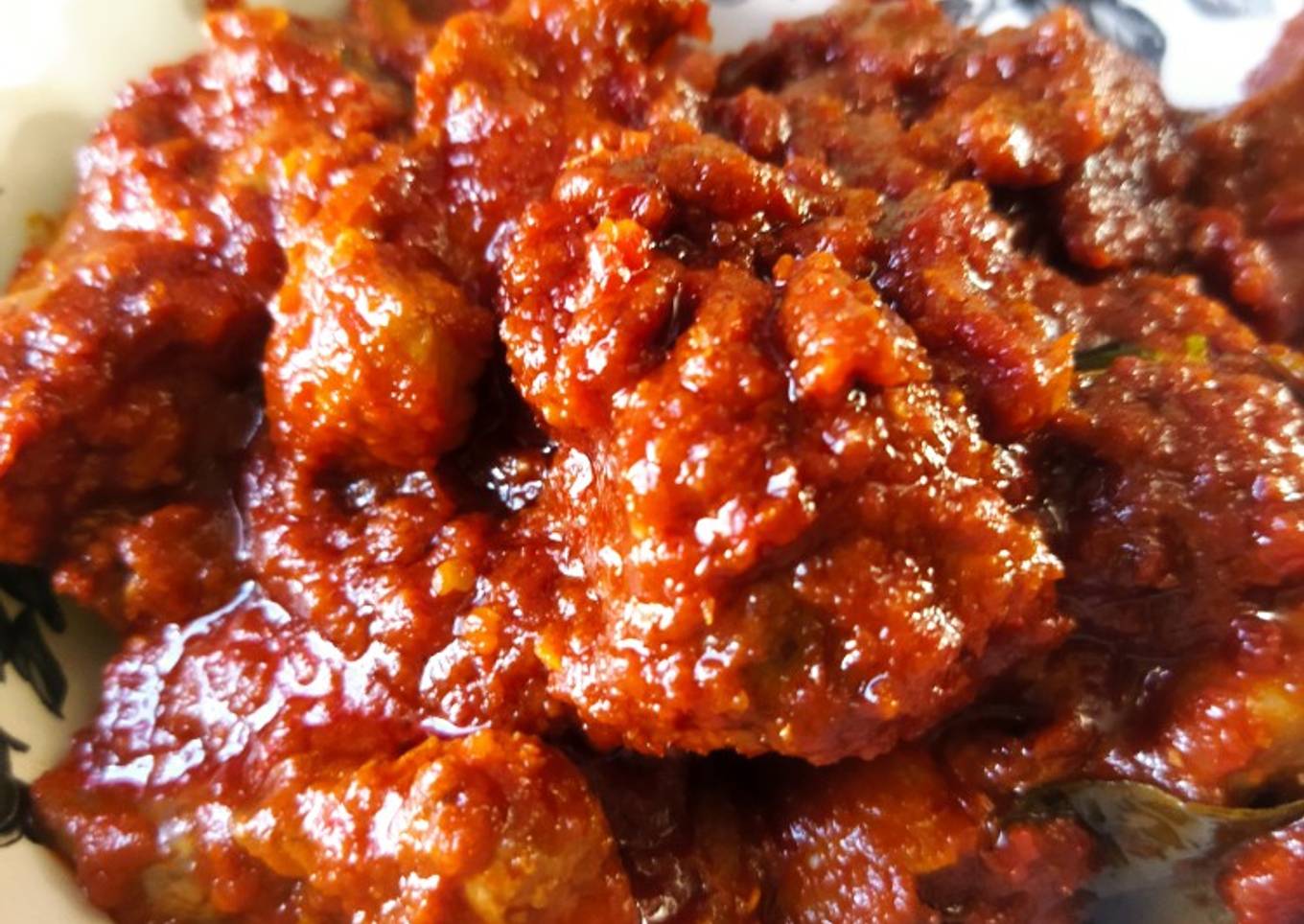 Hati ayam pedas masak bumbu habang (khas Banjarmasin)