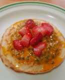 Hot cakes de avena, yogurt y claras