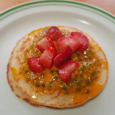 Hot cakes de avena, yogurt y claras Receta de LuzMa SG- Cookpad