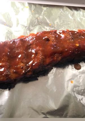 Una foto de Costillas de cerdo a la BBQ