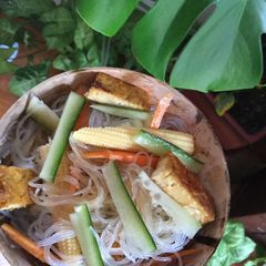 A picture of Tofu noodle bowl.