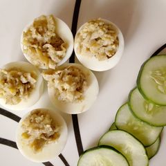 A picture of Diviled eggs.