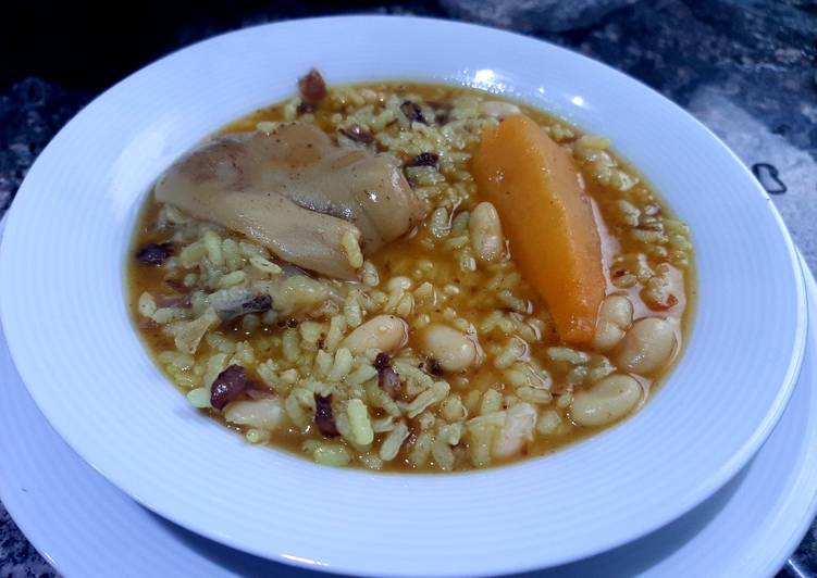 Arroz amb fesols i naps (arroz con alubias y nabos) Receta de Empar - Cookpad