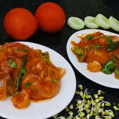 A picture of Chilli momos.