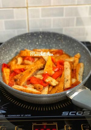 Hình của món Chả Cá Xốt Cà Chua.