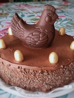 Una foto de Mona de Pascua de chocolate
