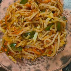 A picture of Homemade Tapioca flour hakka noodles.
