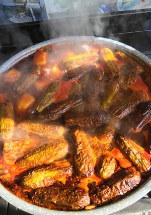 صورة لوصفة بطاطا و كوسى محشية (ابلمة)