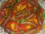 نقانق مع الخضار