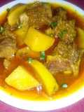 শাতরা দিয়ে আলু আর গরুর গোশত রান্না