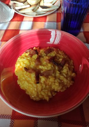 Foto di Risotto zucca, taleggio e guanciale