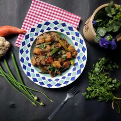 Chicken curry with winter veggies A picture of Chicken curry with winter veggies.