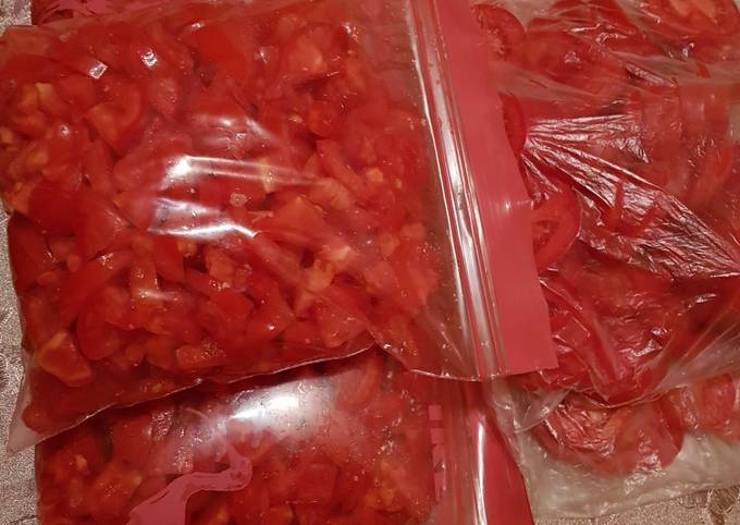 Заготовка на зиму - замороженный томаты