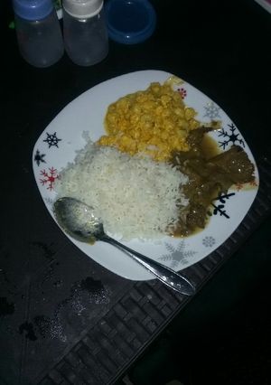 Una foto de Mote pillo con carne a la mostaza