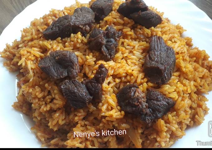 Beef jollof Rice