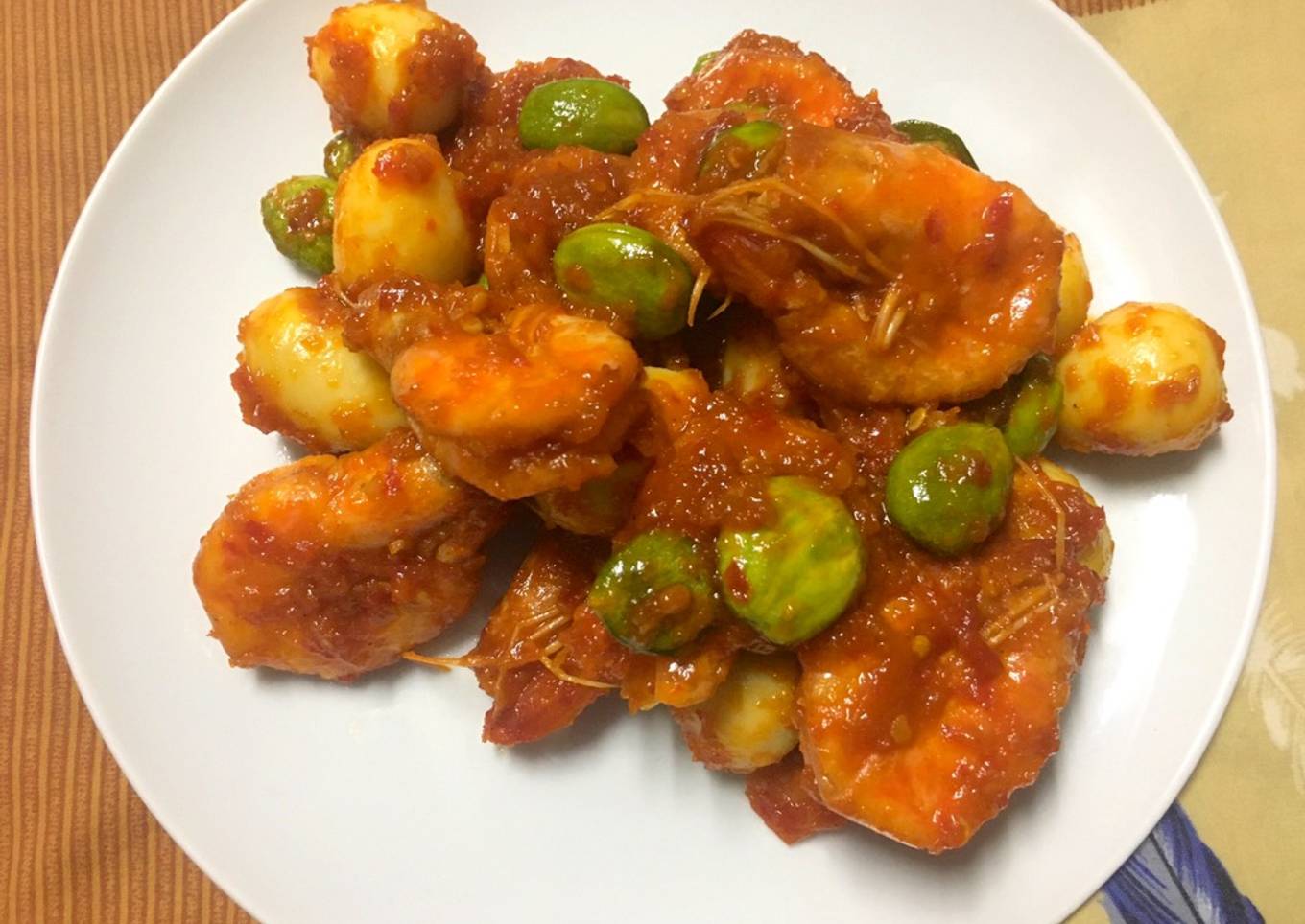 Balado Udang Telur Puyuh