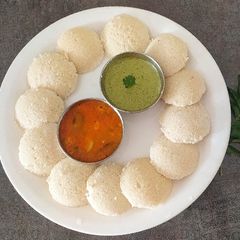 Idli from Rice semolina A picture of Idli from Rice semolina.