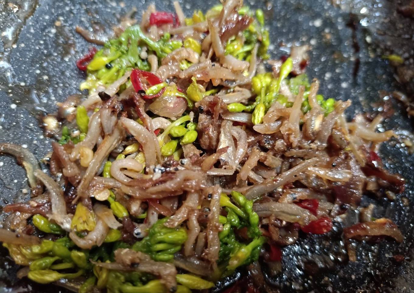 Tumis Bunga Pepaya Teri-yaki