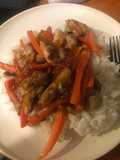 Twice-fried chicken thighs with plum sauce