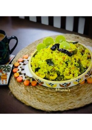 A picture of Chitranna/Lemon Rice.