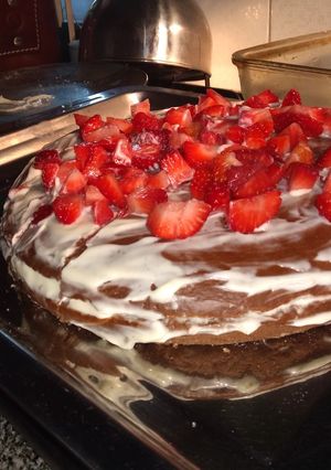 Una foto de Torta casera de chocolate
