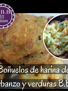 Una foto de Buñuelos de harina de garbanzo y verduras (Veganos)