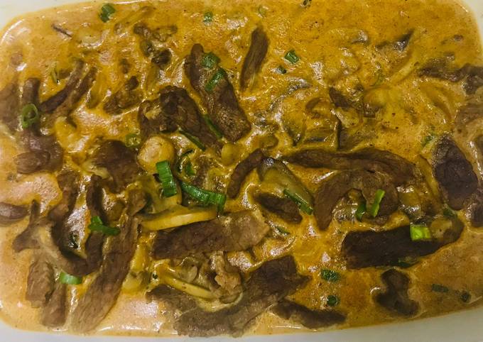 Steps to Prepare Super Quick Homemade Beef stroganoff