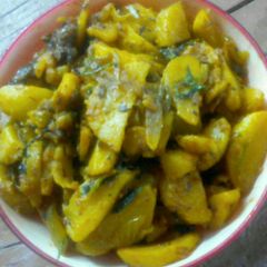 A picture of Aloo bhujiya.