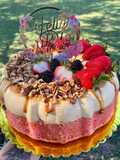 Chocoflan de fresa