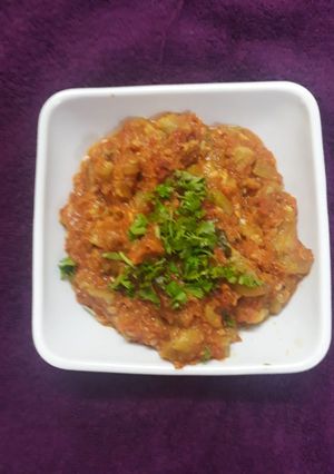 A picture of Ridge guard in tomato gravy.