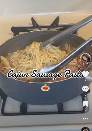 A picture of Cajun-Style Sausage Pasta.