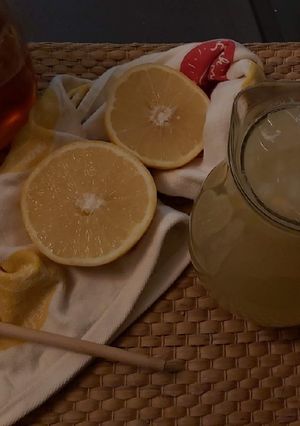 A picture of Honey Lemon Juice 🍋🍯.