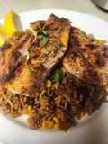 Brad's Blackened Rockfish with Dirty Rice
