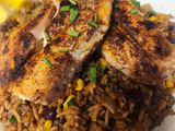 Brad's Blackened Rockfish with Dirty Rice