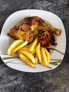Una foto de Pollo al horno