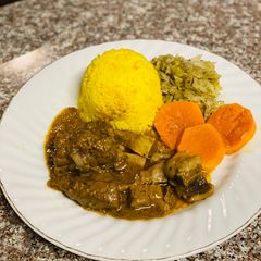 A picture of Amasi Beef stew.