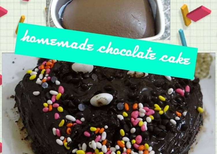 Homemade Eggless Chocolate Cake Without Condensed milk