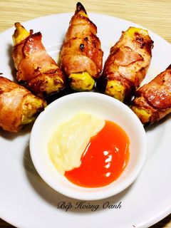 Hình của món Thịt Ba Chỉ Xông Khói Cuộn Bơ Nướng.