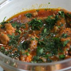 A picture of Brown lamb/ mutton stew.
