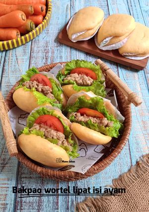 Foto resep Bakpao Wortel Lipat Isi Ayam