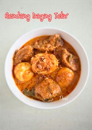 Foto resep Rendang Daging Telur