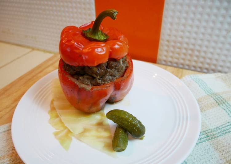 Stuffed Pepper Bell in the oven - พริกหยวกยัดไส้อบ